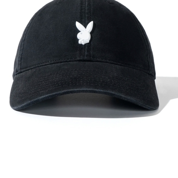 Playboy Black Cap with White Playboy Bunny Logo Unisex OS New With Tags - Picture 10 of 12